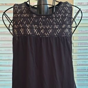 OLD NAVY Black Bohemian Style Tank Top; Size: XS